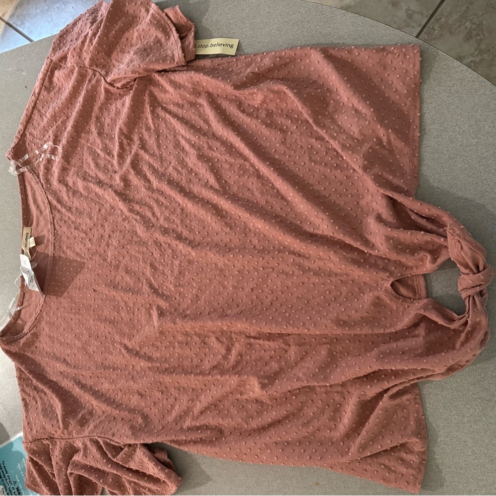 Women's Pink Textured Top